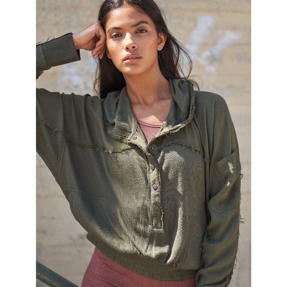 Free People Tops - NWT FP Movement Windy Meadows Hoodie / Cargo Khaki
